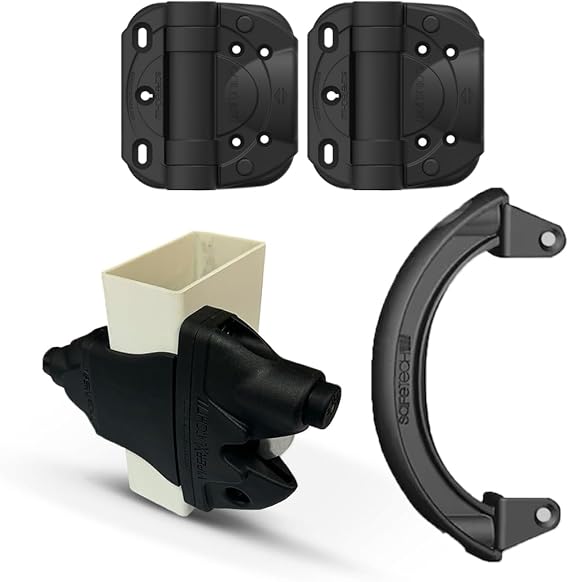 2" Wrap Around Gate Latch, CoilKlik Self Closing Hinge & Handle Bundle