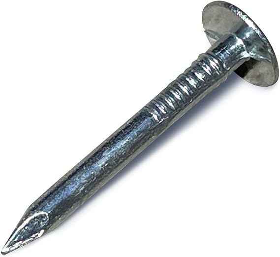 Sandbaggy 1-14 Galvanized Roofing Nails - Install Shingles, Siding, Insulation Board, Felt Paper - Flat Head, 11 Gauge Steel, Smooth Shank 30, Pounds