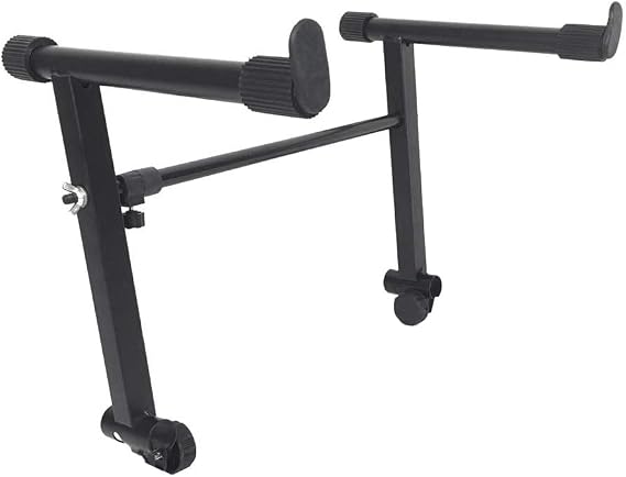Ejoyous Double Tier Design Piano Stand, Adjustable Electronic Keyboard Holder, Sturdy and Secure X Style Keyboard Stand for Home School Studio