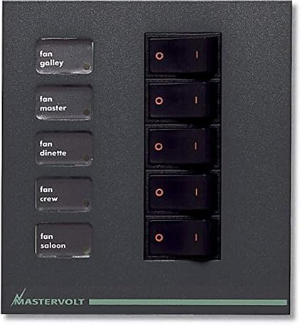 Mastervolt Modular Switchboard for 5 Breakers & Switches Panel Code B-2-AA