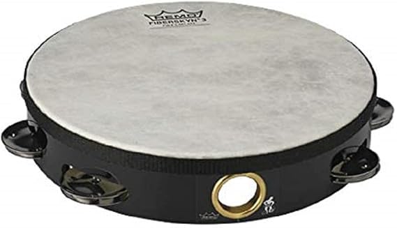 Remo Fiberskyn Tambourine - Quadura Black, 8"