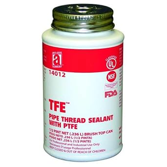 Anti-Seize Technology 14012 TFE Pipe Thread Sealant with PTFE, 12 Pint, 8 oz., White