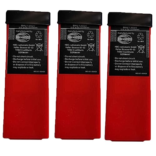 3-Pack BA213020 Rechargeable Battery 2100mAH 6V for HBC Radiomatic BA214061BA213020FUB10AAMN471560 Battery