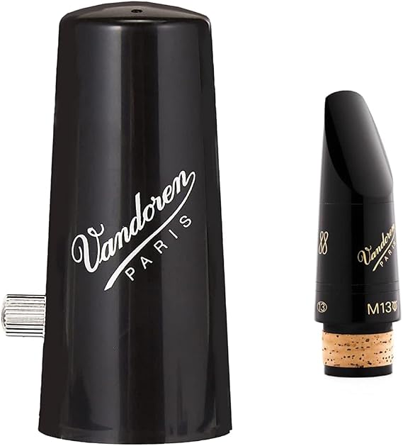Vandoren CM4158 M13 Lyre 13 Series Profile 88 Bb Clarinet Mouthpiece and Vandoren LC01P Optimum Ligature and Plastic Cap for Bb Clarinet Silver Plated with 3 Interchangeable Pressure Plates Bundle
