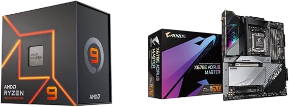AMD Ryzen 9 7950X + GIGABYTE X670E AORUS MASTER Motherboard