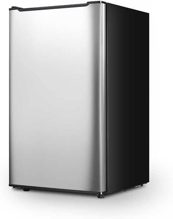 Mini Freezers Upright 3.6 Cubic Feet Freestanding Upright Freezers with Reversible Single Door, 3 Adjustable Thermostat, Small freezer for Apartment Office Silver