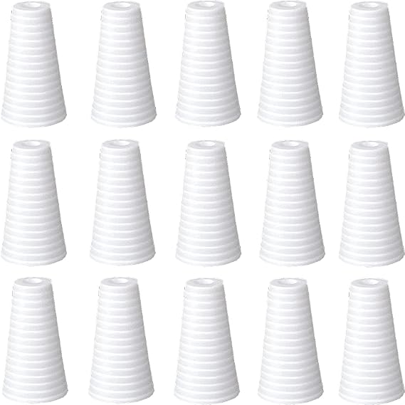 Cutelec Pull Cord Tassels 20pcs White Plastic Window Blind Cord Knobs Drops Pull End for Blinds or Shades