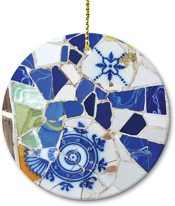 Round Gaudi Mosaic Ornament