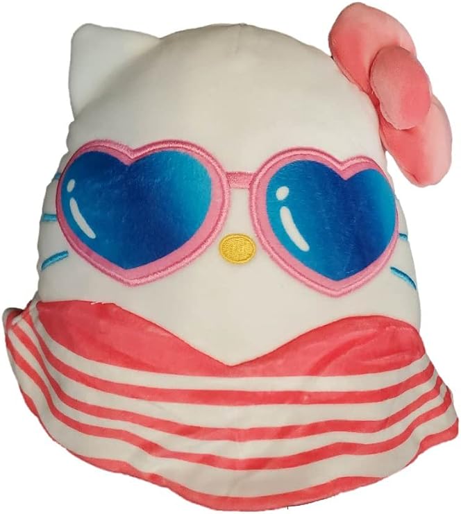 Squishmallows 8/'' Hello Kitty in Bathing Suit Sunglasses, SQSN00026