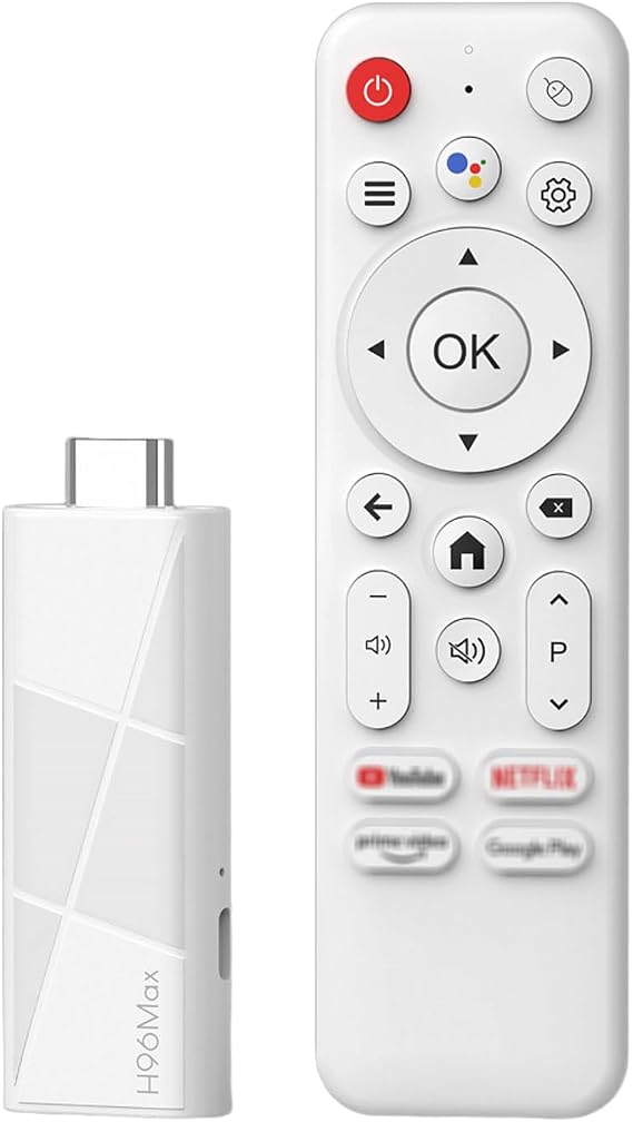 H96 MAX Android 14.0 TV Stick ATV RK 3518 Quad-Core 16GB WiFi6 2.4G/5.8Ghz BT5.0 4K AV1 Ultra HD Voice Control Smart Home Player