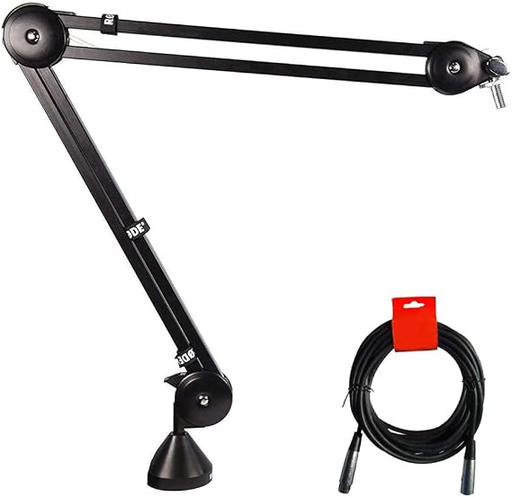 Rode PSA1 Studio Boom Arm for Broadcast Microphones Bundle with XLR-XLR Cable