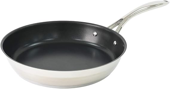 ProCook Professional 18/10 Stainless Steel Frying Pan - 28cm, Durable Non Stick Saute Skillet - Heavy Duty Cookware
