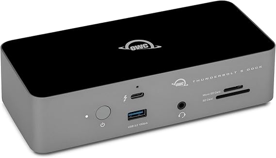OWC Thunderbolt 5 Dock 11-Port Connectivity Solution | 4x Thunderbolt 5 80/120Gb/s - 140W PD - 2x USB-A (10Gb/s) - USB-A (5Gb/s) - 2.5GbE - SD & microSD reader - Audio in/out
