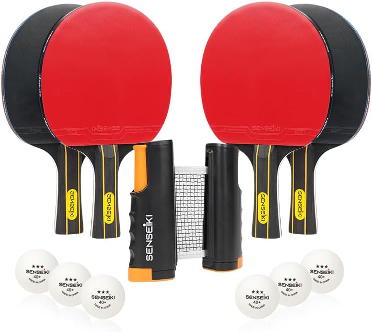 Ping Pong Paddles - High-Performance Set with Premium Table Tennis Rackets, 3-Star Ping Pong Balls, Compact Storage Case | Table Tennis Set