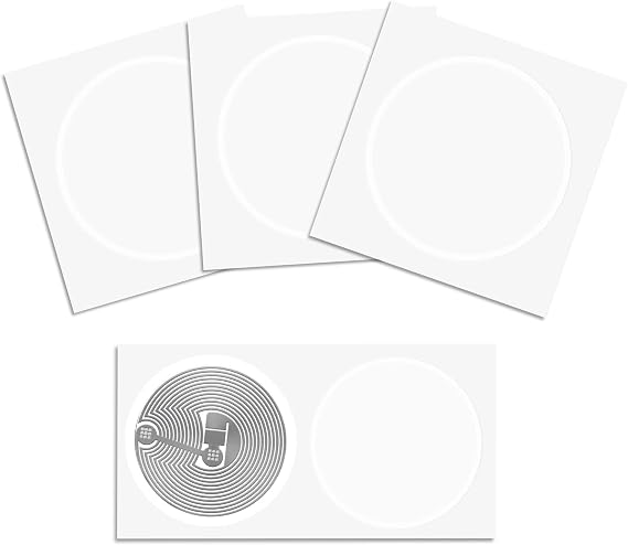 10pcs NTAG216 NFC Tags, 25mm Diameter, 888 Bytes Memory, Compatible with All NFC-Enabled Smartphones and Devices