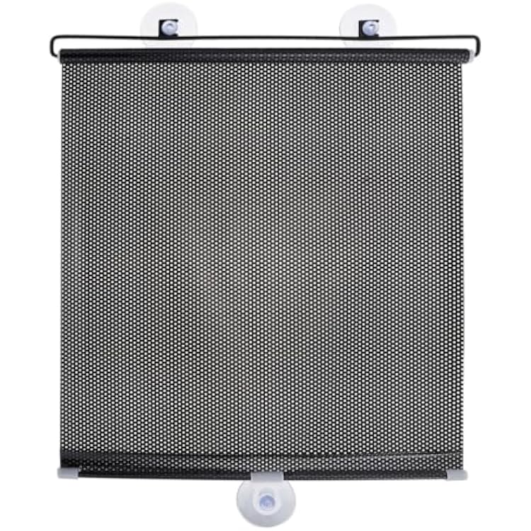 Hemoton Blackout Roller Blinds with Suction Cups 49.21X15.74In Nail-Free Window Shade for Privacy Light Control Sun Blocking in Kitchen Bedroom Living Room