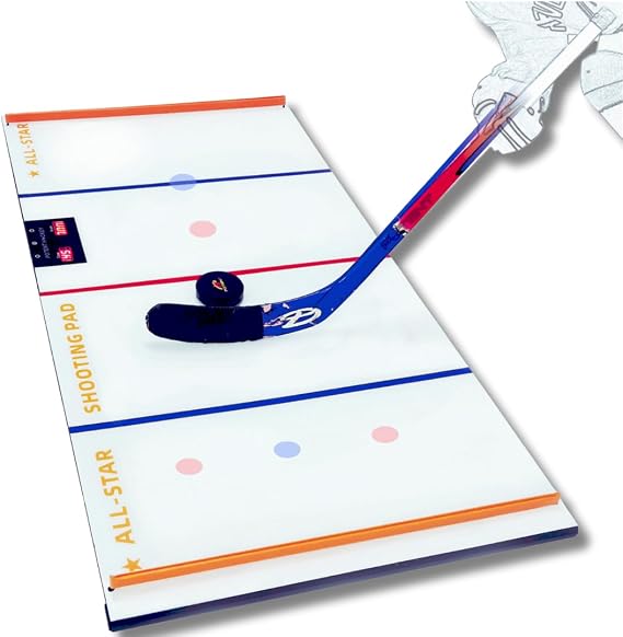 Potent Mini Dangler Smart Hockey Trainer Interactive Stickhandling Training Aid for Beginners - Sensor Puck Technology, Dynamic Drill Modes, Wireless Setup & Upgraded Synthetic Ice Pads