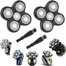 FREEDOM 2 pcs Universal 5 Blades Shaver Replacement Heads Compatible with Freebird SHPAVVER Wyklaus Freedom Head Shaver, Compatible with Most Major Brands, Smooth Grooming Shaves
