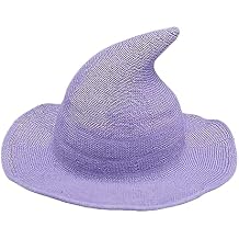 Aniler Men's and Women's Halloween Witch Hat Wool Knitted Cap for Party Masquerade Cosplay Costume Accessory Daily