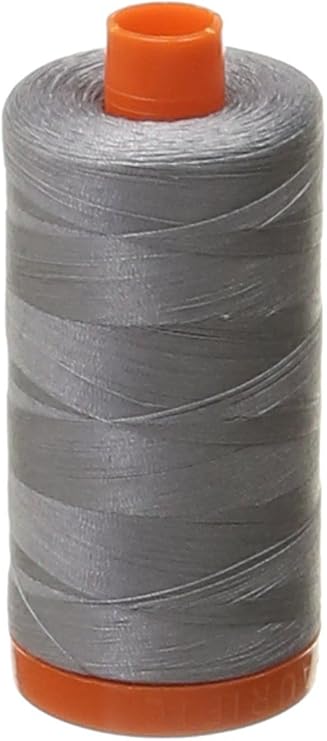Aurifil Mako Cotton 50wt Thread Solid Grey 1422 Yard