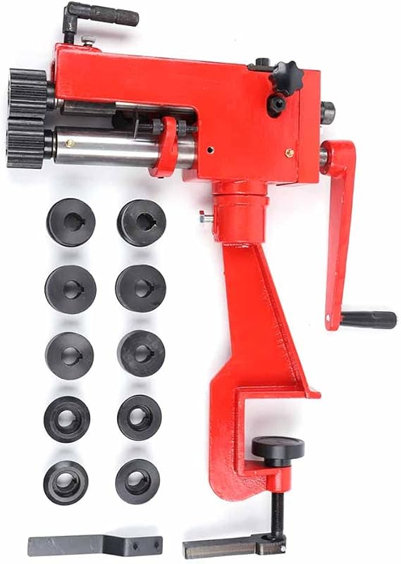 Bead Roller, 7" Manual Folding Machine 22-Gauge Sheet Metal Fabrication Bead Roller Rotary Machine w/6 Dies for Edging Turning Sheet Metal Fabrication Shops
