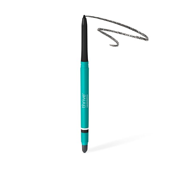 Thrive Causemetics Infinity Waterproof Eyeliner Pencil, Black Matte Shade | Built-In Sharpener & Smudge Tip, Long Lasting & Smudge Proof, Hyaluronic Acid, Shea Butter, Vegan, Cruelty Free, Lauren Shade