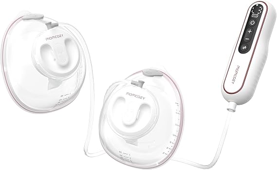 Momcozy Hands Free Breast Pump, Potent Wearable Pump with Low Noise Painless, Portable