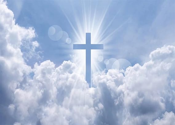 BELECO 20x10ft Fabric Jesus Christian Cross Backdrop - Holy Spirits Easter Decor - Church Events Background