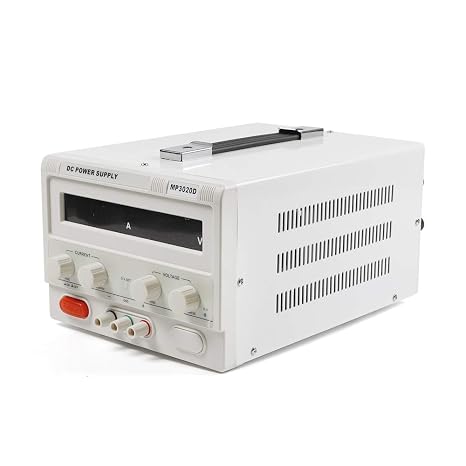 DC Power Supply, MP3020D AC110V Double Output 0-30V 0-20A Adjustable Switching Regulated Variable Bench Linear, LED Digital Display