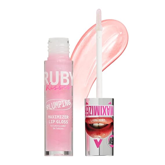 Ruby Kisses Hyaluronic Lip Gloss, High-Shine Volumizing Plumping Hydrating