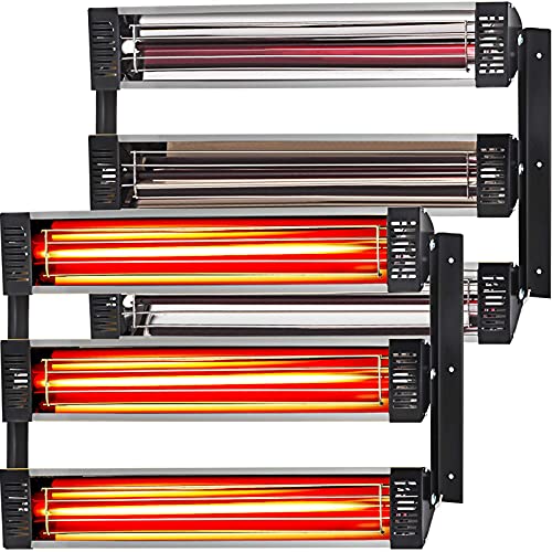 Bestauto Paint Booth Heater 3000W Paint Spray Booth Automotive Heater Lamp 2 x 3000W 110 V Infrared Paint Curing Light 2 Set