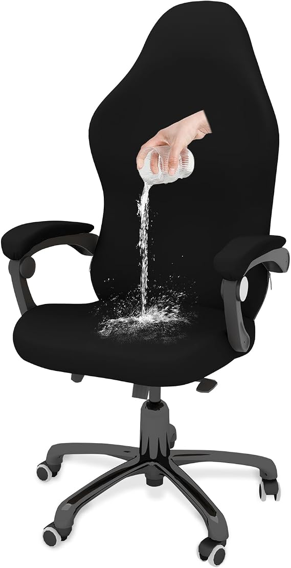Gaming Chair Cover Game Chair Cover for Reclining Rotating Chair, Black | Waterproof, Cat Scratch Proof, Stretch with Amrest, Breathable, Anti-Scratch, Pet-Resistant,For Big Tall High Back Chairs