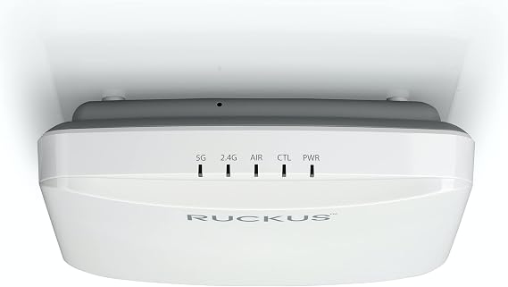 Ruckus Unleashed R550 Wi-Fi 6 2x2:2 Indoor Access Point with 1.8 Gbps HE80/40 Speeds and Embedded IoT | US Model | Power Source Included, AMZ-R550-US1U