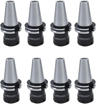 findmall CAT40-ER32 Collet Chuck 2.76 Inch Gage Length 8pcs Collet Chuck Set Fit for CNC Engraving Machine and Milling Lathe Tool
