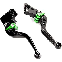 Short Brake Clutch Levers Compatible with Kawasaki Ninja 300/Z300 2013-2017 Ninja 400 2018-2020 Ninja 125 2019 KLX230/R 2020-2021 Ninja 250R 2008-2012 Z250 2013-2014 Z125 pro 2015-2020