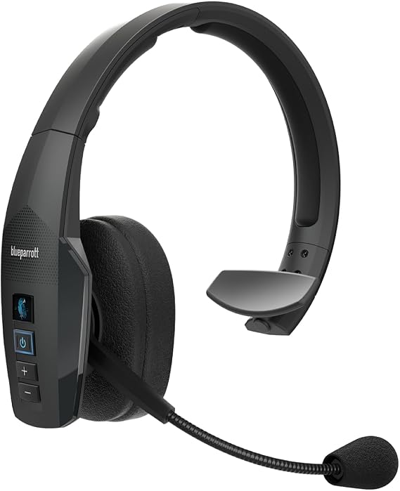 BlueParrott B450-XT Bluetooth Headset | 96% noise canceling headset for truck drivers; padded comfort, 24 hr talk time