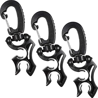 Weewooday Scuba Dive Hose Holder Clip Accessories Diving Gear Holder Double Bcd Hose Clip with Snap Hook Buckle for Snorkeling