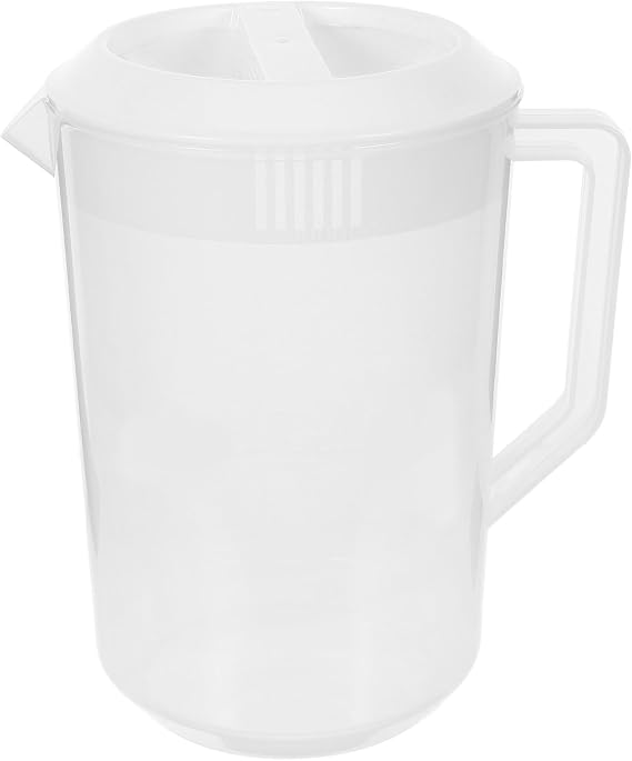 Large Measuring Cup with Scale, Plastic Pitcher with Lid 5000ml/1.32 Gallon Pitcher Beverage Storage Container Cold Water Jug Juice Jug for Hot/Cold Lemonade Juice Ice Tea