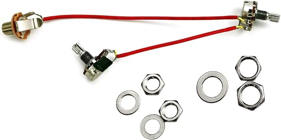Electric Guitar Wiring Harness Prewired Kits 3 Way Harness 1 Volumes 1 Tone 500K Potentiometer 6.35 Plug For Bass Guitars Guitar Circuit Preamp Circuit Prewired Wiring Kits