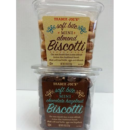 Trader Joes Soft-bite Mini Biscotti - Chocolate Hazelnut and Almond - 2 Pack