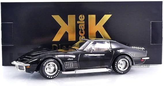 KK Scale KKDC181224 - Chevrole. Corvett. C3 Black 1972 with Removable Roof Sections - 1/18 Scale - Collector's Model