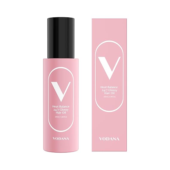 Vodana Hit Balance 24/7 Glossy Hair Oil - Korean Beauty for Shine & Nourishing Care - Fast Absorbing Watery Non Sticky Formula - With Jojoba Squalane Moringa Natural - 3.4 fl.oz