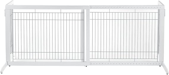 Richell Freestanding Pet Gate, High-Large, Origami White