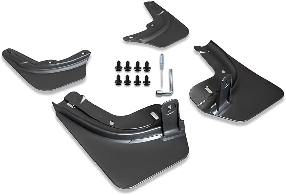 4Pcs New Version for Tesla Model Y Launch/Juniper Mud Flaps Accessories 2025,Flexible Mudflaps No Drilling/Tape Splash Guards All Weather Protector Fenders