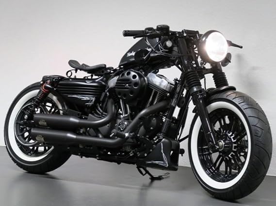 Sportster Black Vinyl Decal Fork Kit (Bonus 2 Extra Sheets) to fit Harley Davidson Later Model 48 2016-2022 JBSporty