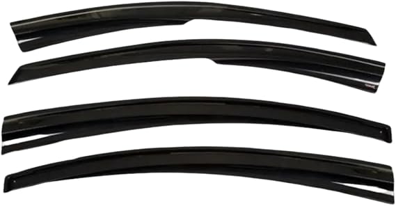 Window Visor Vent Rain Guard Deflector for Peugeot Partner 2008-2017 | Black Acrylic Window Wind Deflectors Vent Shades
