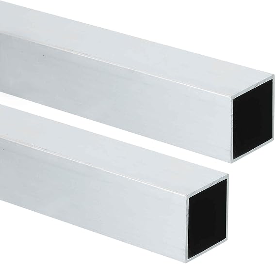MECCANIXITY Aluminum Square Tubing,0.98"x0.98"x16" Long 0.04" Wall Thick 6063 Aluminum Square Tube Seamless Structural Metal Profile Hardware for Construction DIY Home Decor Furniture 2pcs