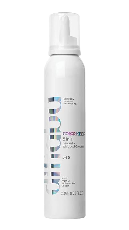 Difiaba 5 in 1 Whipped Leave-In Conditioner for Colored Hair - Protects Hair Color, Detangles, Protects from Heat, Controls Frizz, Adds Shine, Stops Breakage - Infused w/Amino Acids & Oils