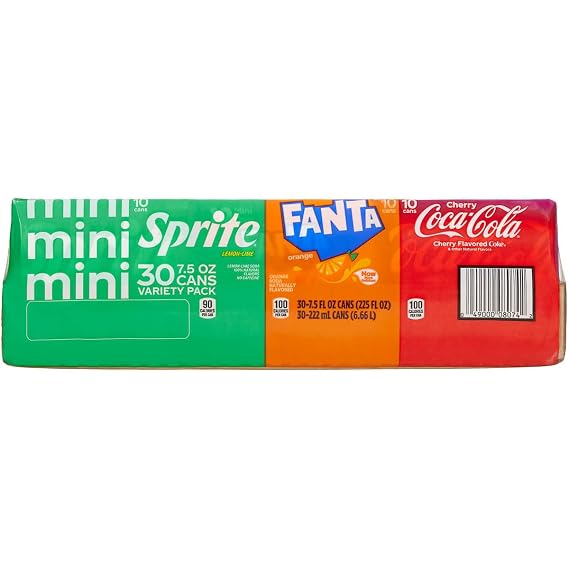 Coca-Cola Mini Cans Variety Pack (7.5oz/ 30Pk), 225 Fl Oz