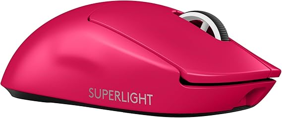 Logitech G PRO X Superlight 2 wireless gaming mouse, 60 g pro-grade mouse with 5 programmable buttons, 44k DPI sensor, 8 kHz report rate, USB-C charging for PC/Mac - Pink